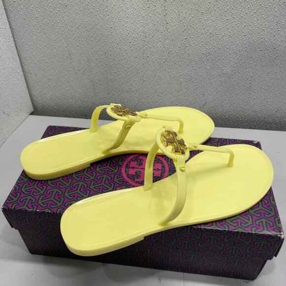 NEW TORY BURCH Mini Miller Sandals – Women’s Size 8 – Yellow - Picture 2 of 5